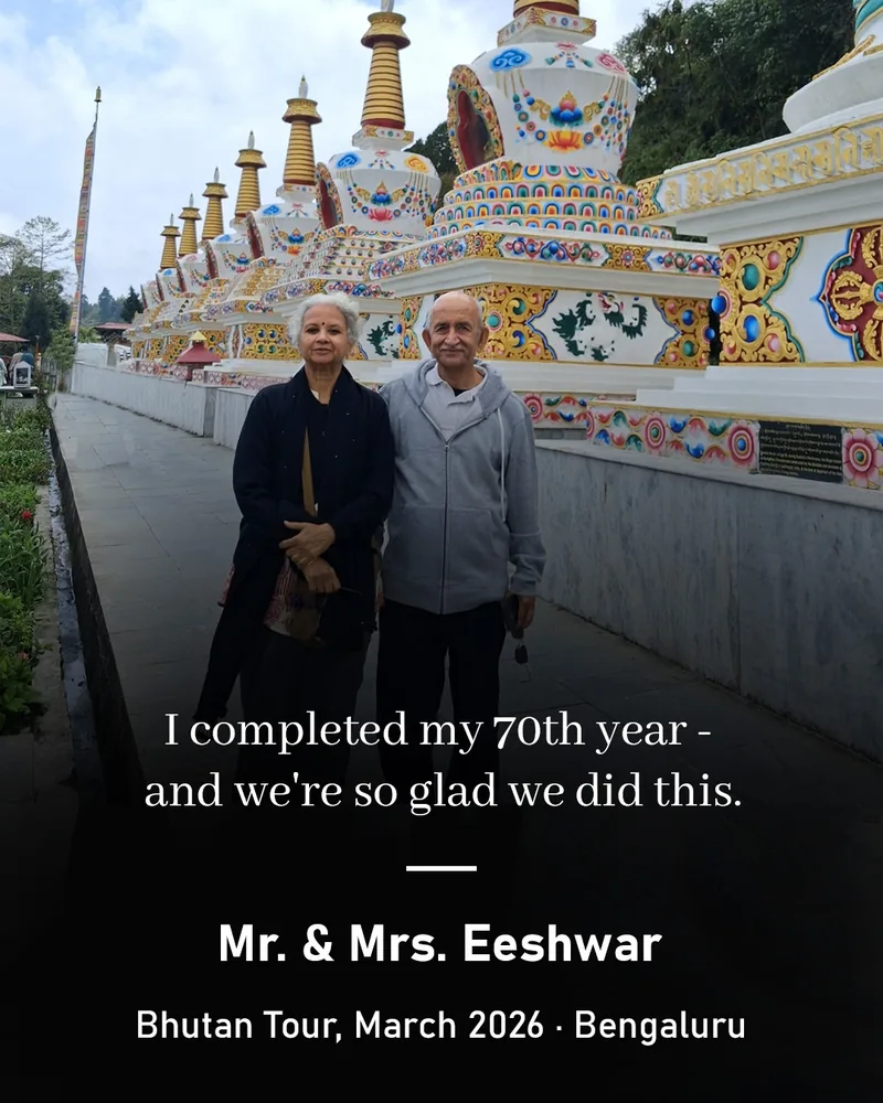 Mr. & Mrs. Eeshwar — Bhutan Tour testimonial